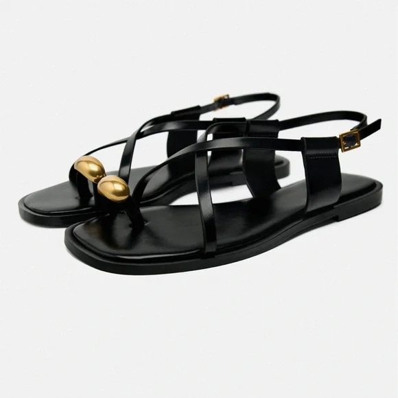 ★ZARA★ LEATHER BUCKLE HEEL SANDALS ZARA HEELED SANDALS WITH BUCKLES 7.5 US | eBay